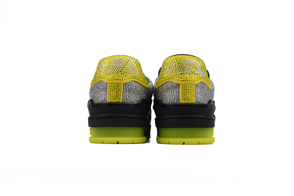 Louis Vuitton Trainer Black Yellow Rhinestone 1A9JXP