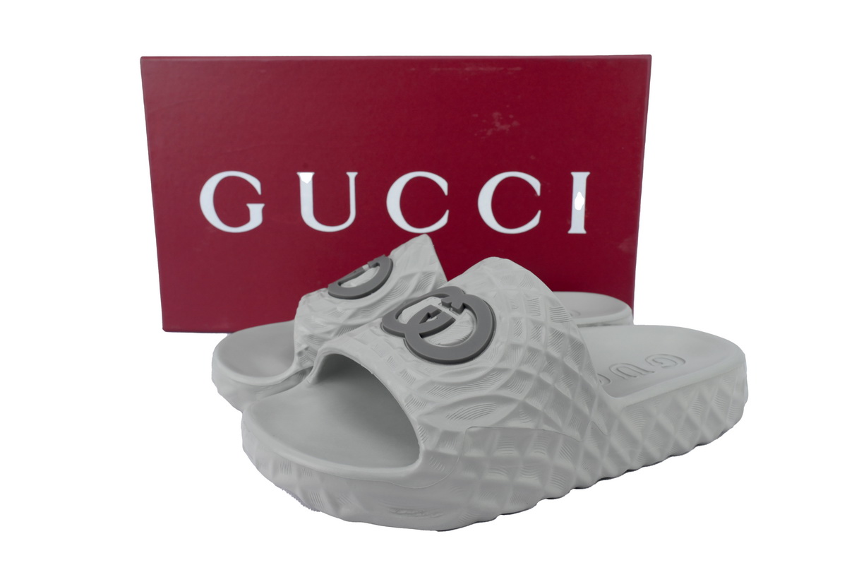 Gucci Double G Slippers Grey