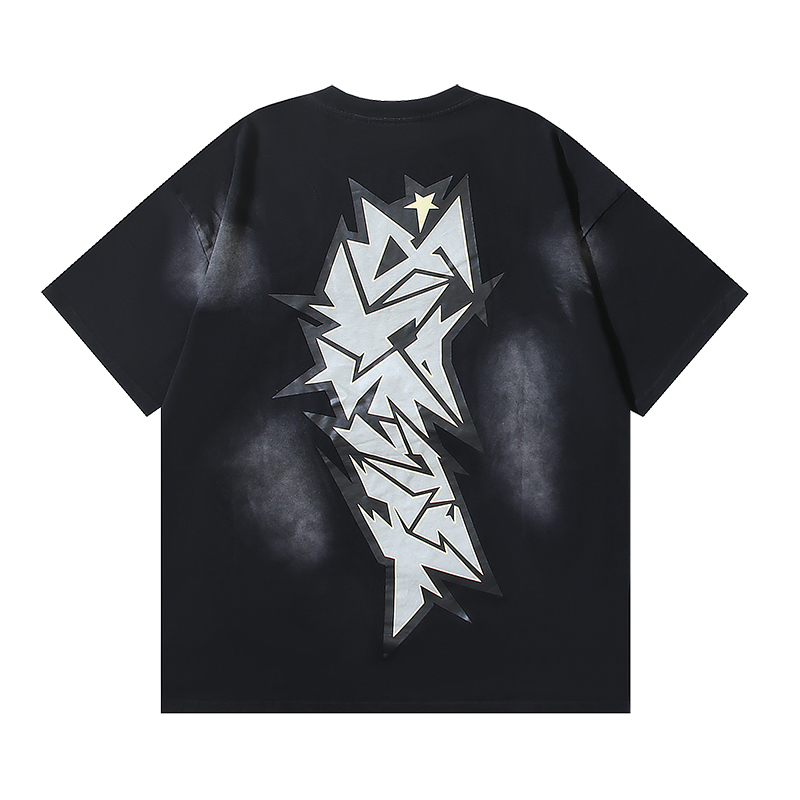 Hellstar Crack Print T-shirt Black