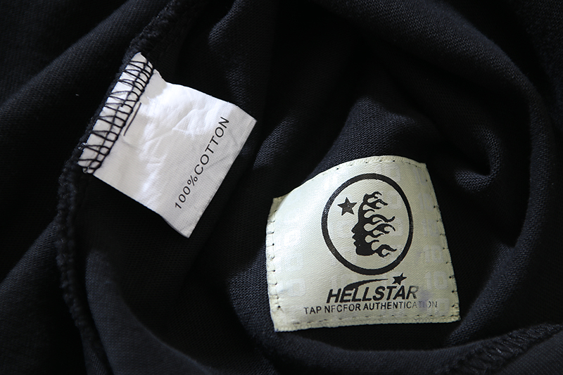 Hellstar Crack Print T-shirt Black