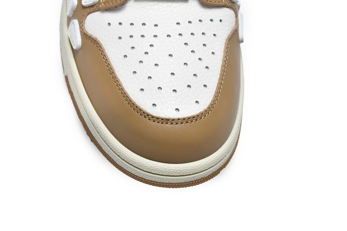 Amiri Skel Top Low White Brown