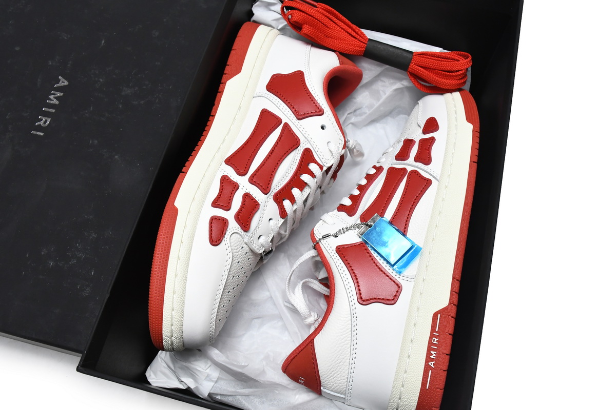 Amiri Skel Top Low White Red