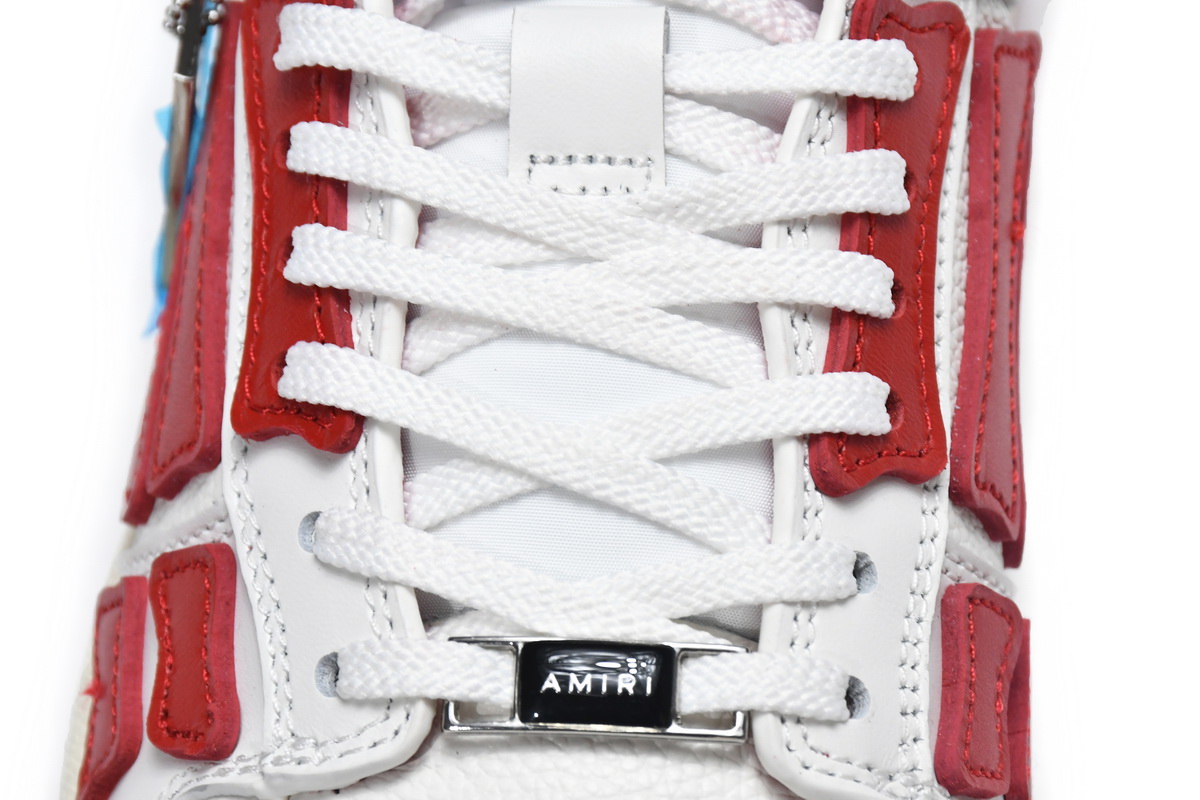 Amiri Skel Top Low White Red