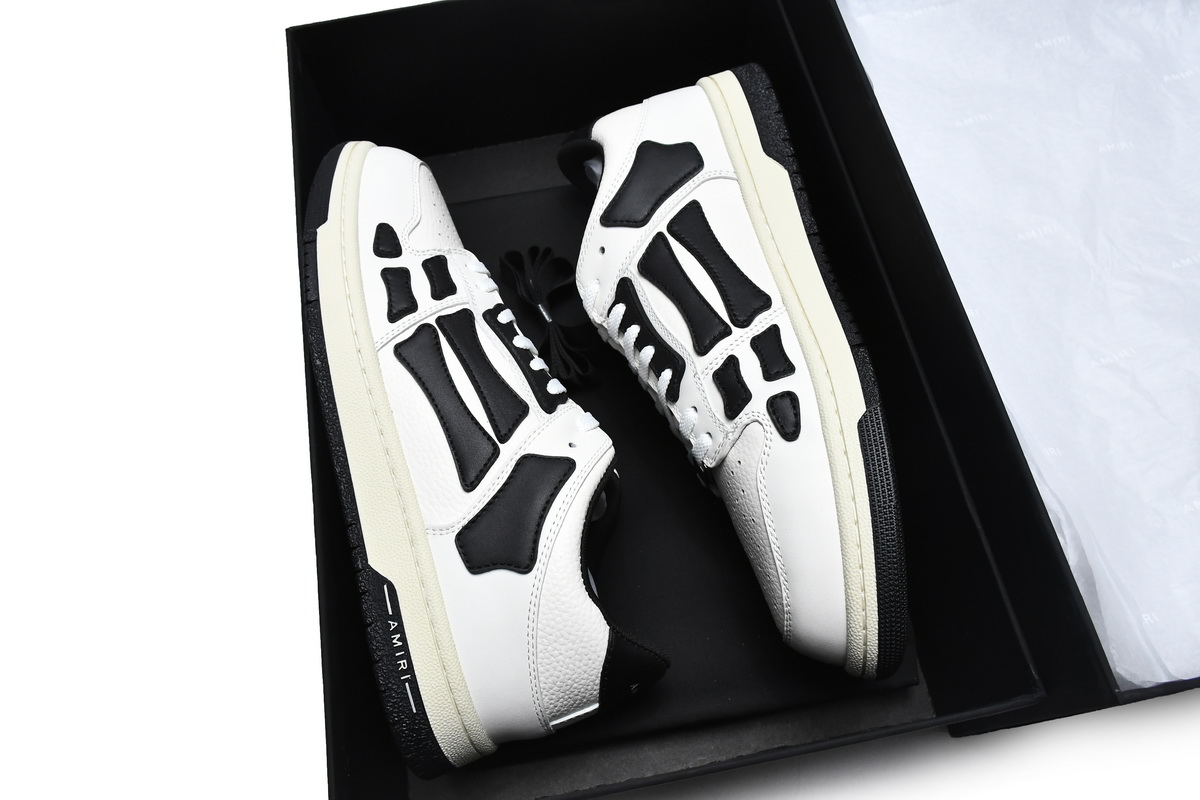 Amiri Skel Top Low White Black White