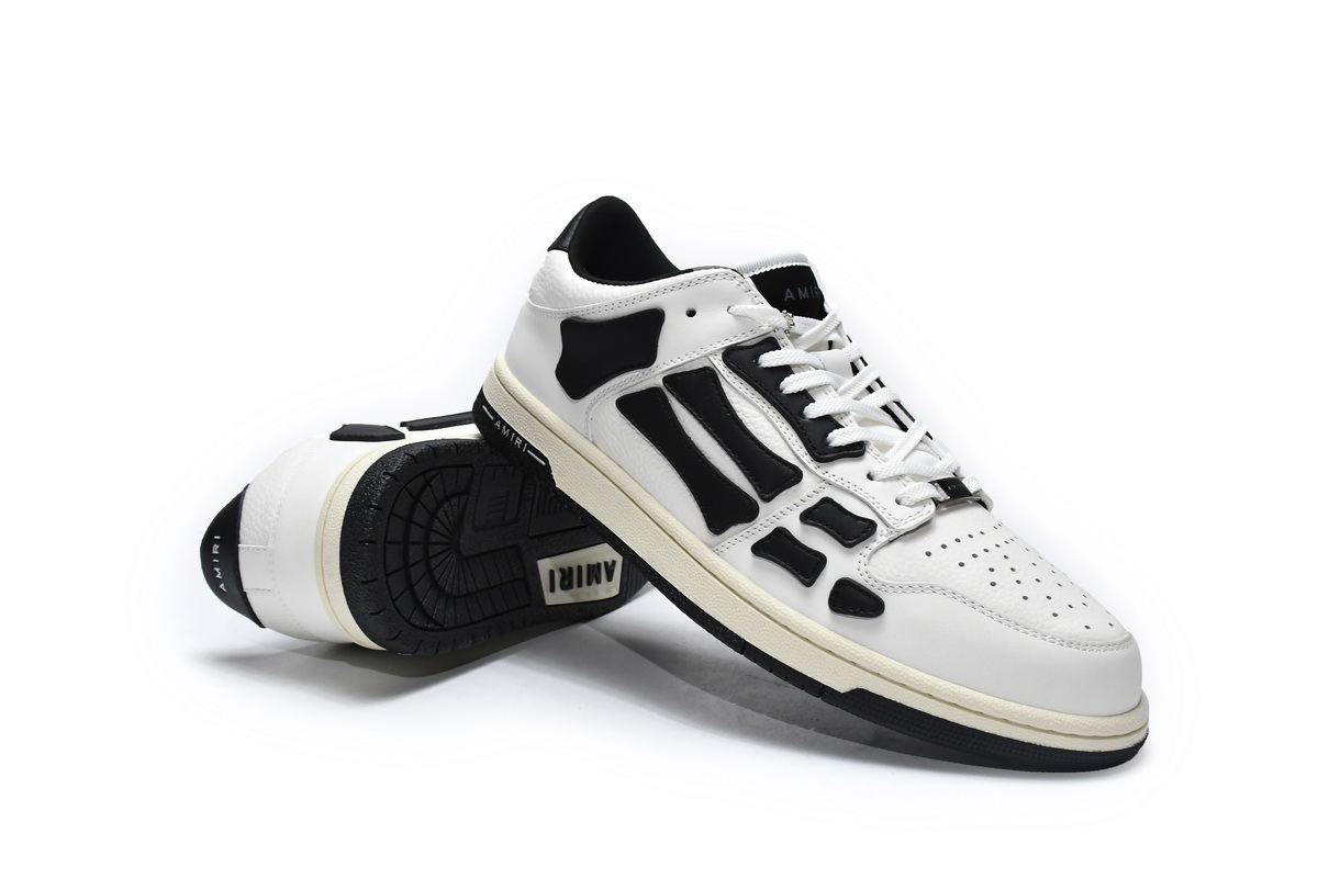 Amiri Skel Top Low White Black White