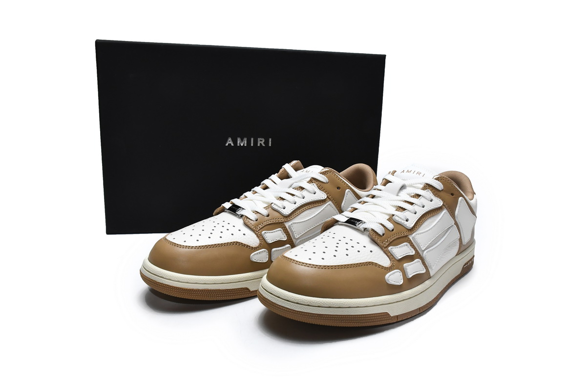 Amiri Skel Top Low White Brown