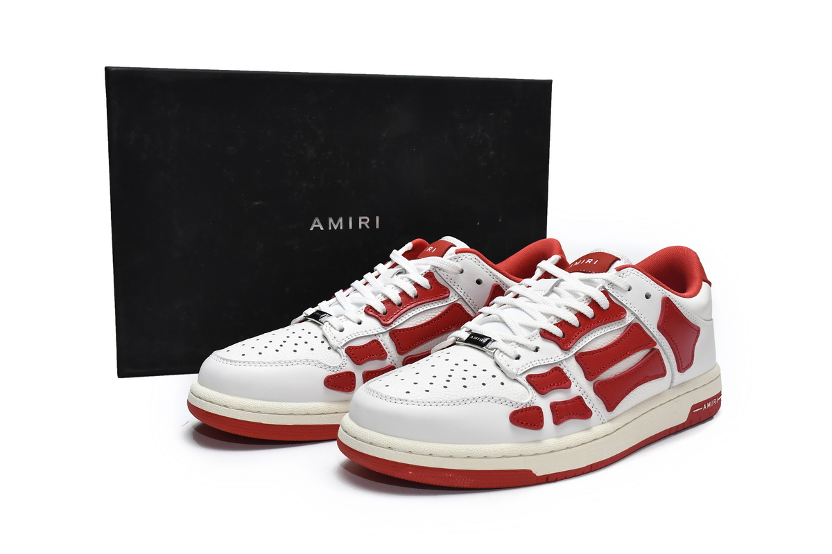 Amiri Skel Top Low White Red