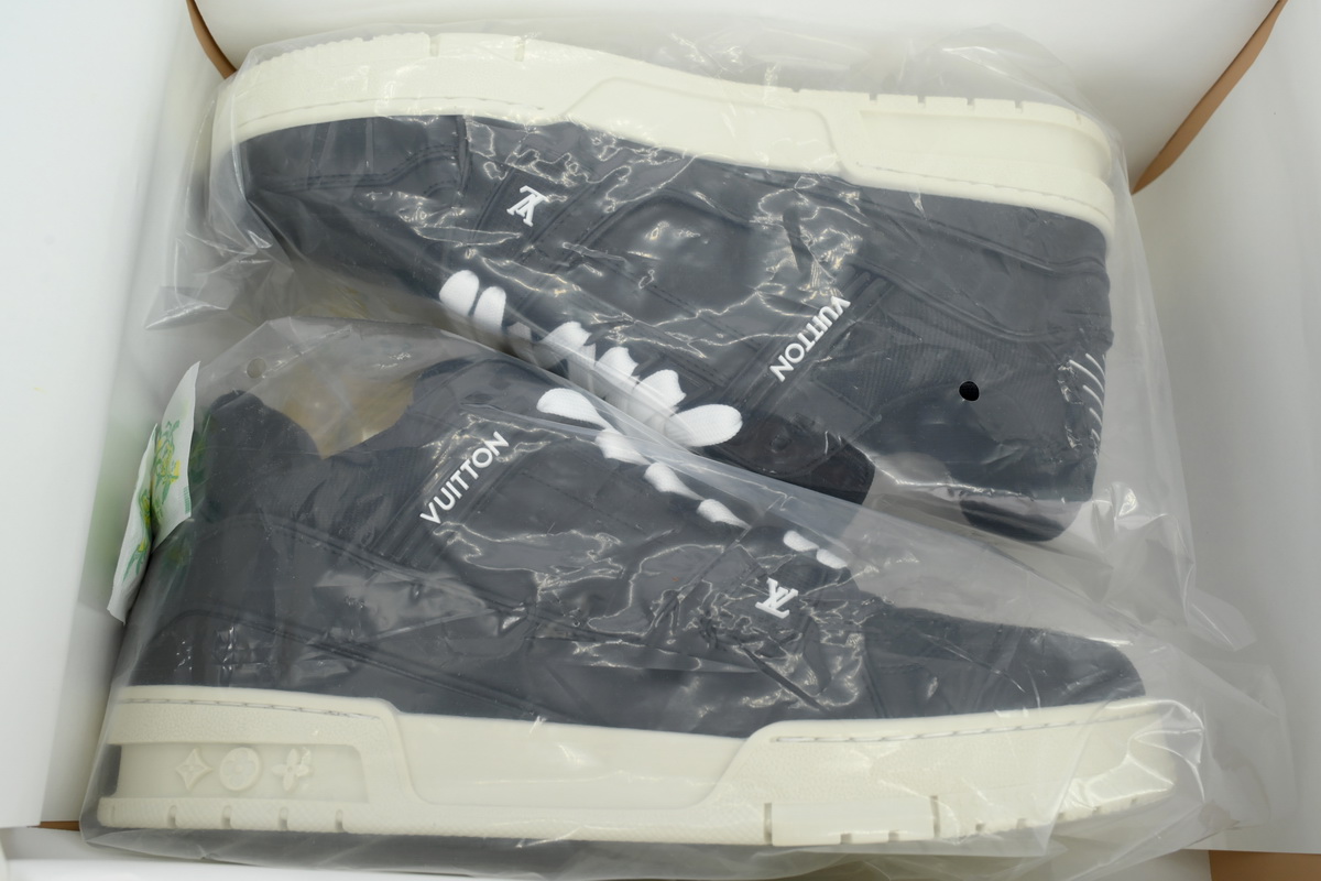 Louis Vuitton Sneaker Black Skin And White Background