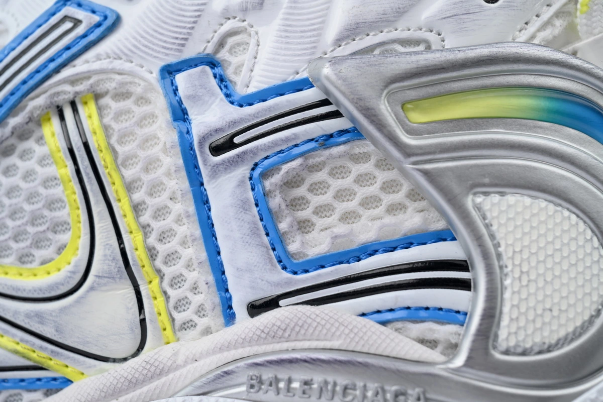 Balenciaga Runner Sneaker White Yellow Blue 772774 W3RMU 9074