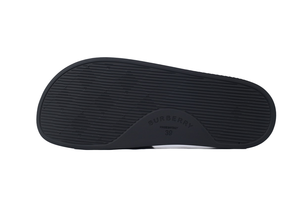 Burberry Check Slides Khaki