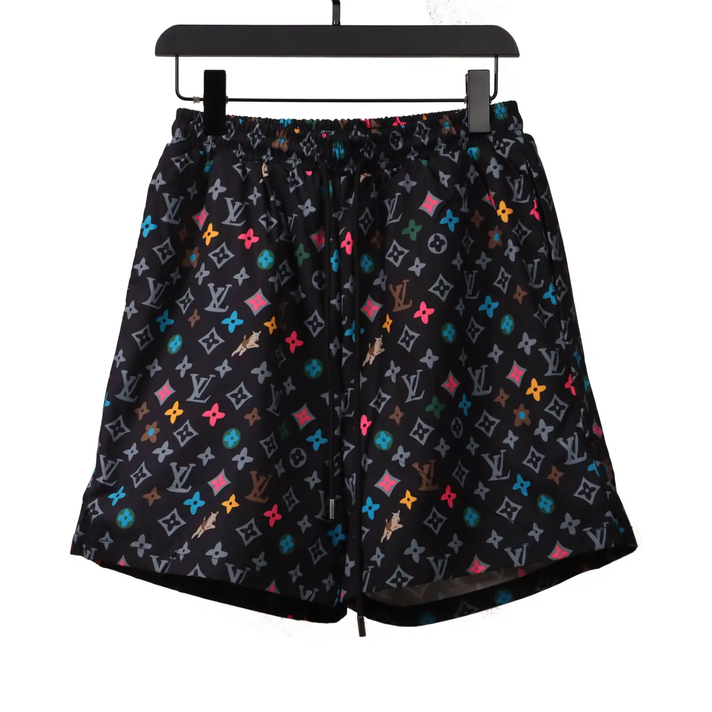 Louis Vuitton Multicolor Logo Jacquard Beach Shorts
