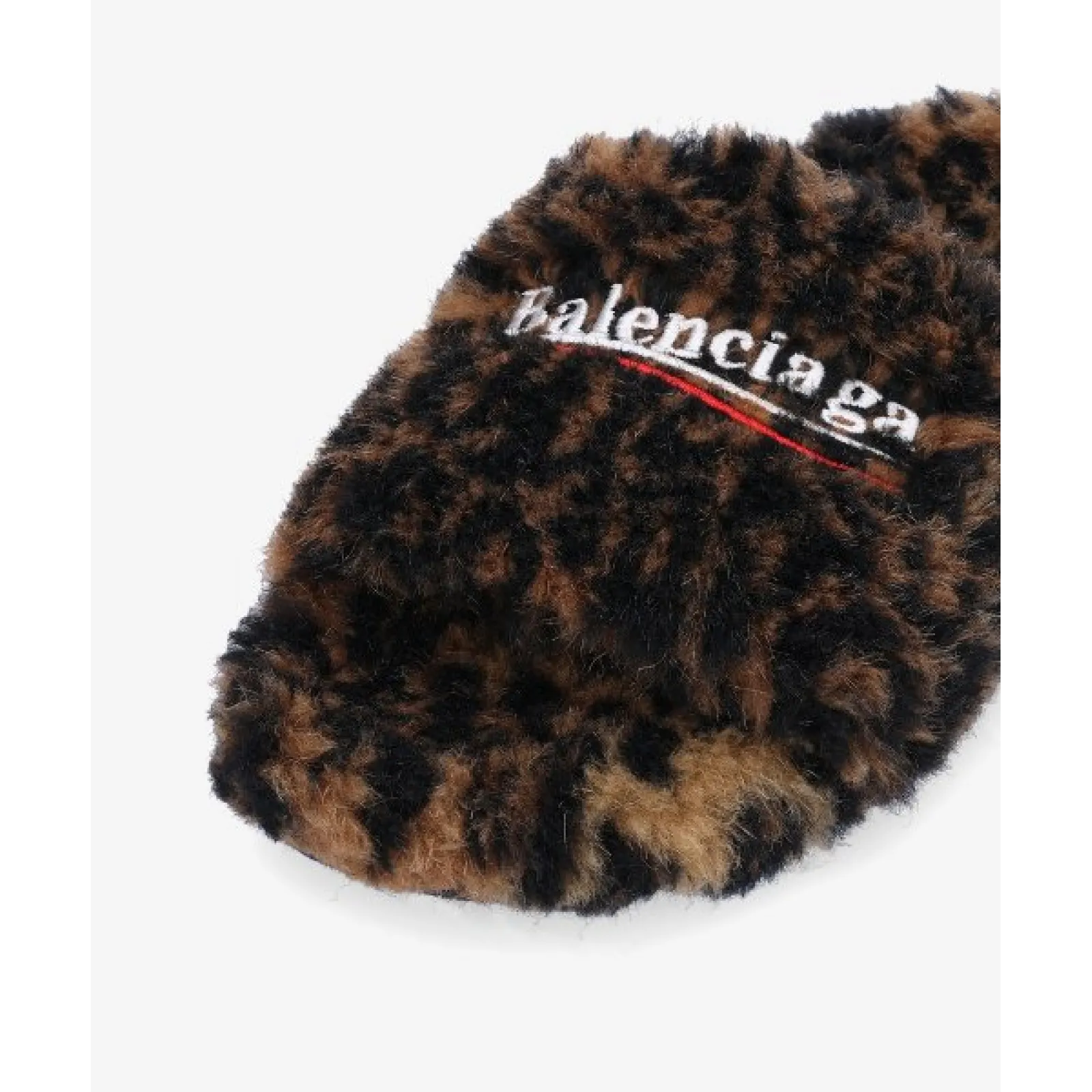 Balenciaga Furry Slides Leopard