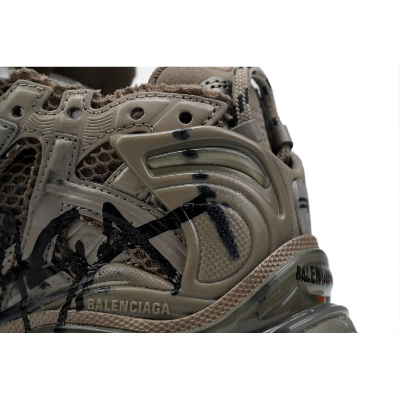Balenciaga Runner Sneaker Black Brown 677402 W3RB2 2010