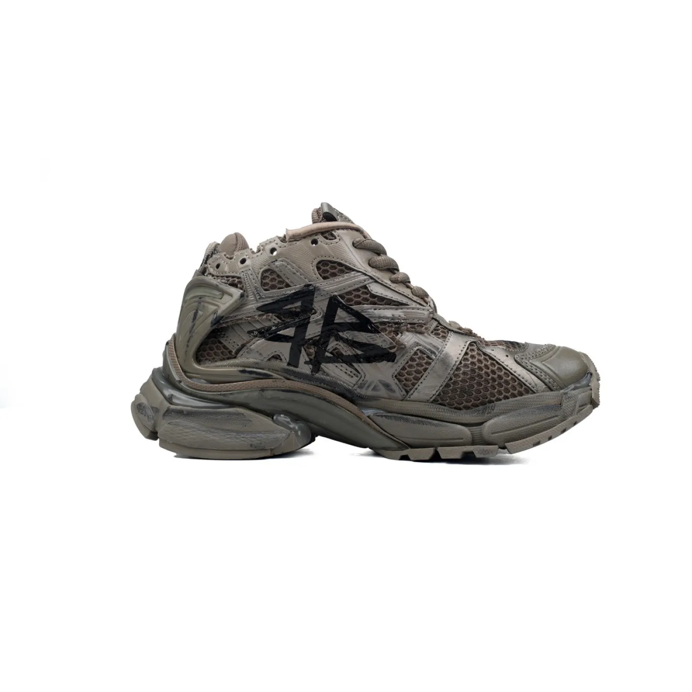 Balenciaga Runner Sneaker Black Brown 677402 W3RB2 2010