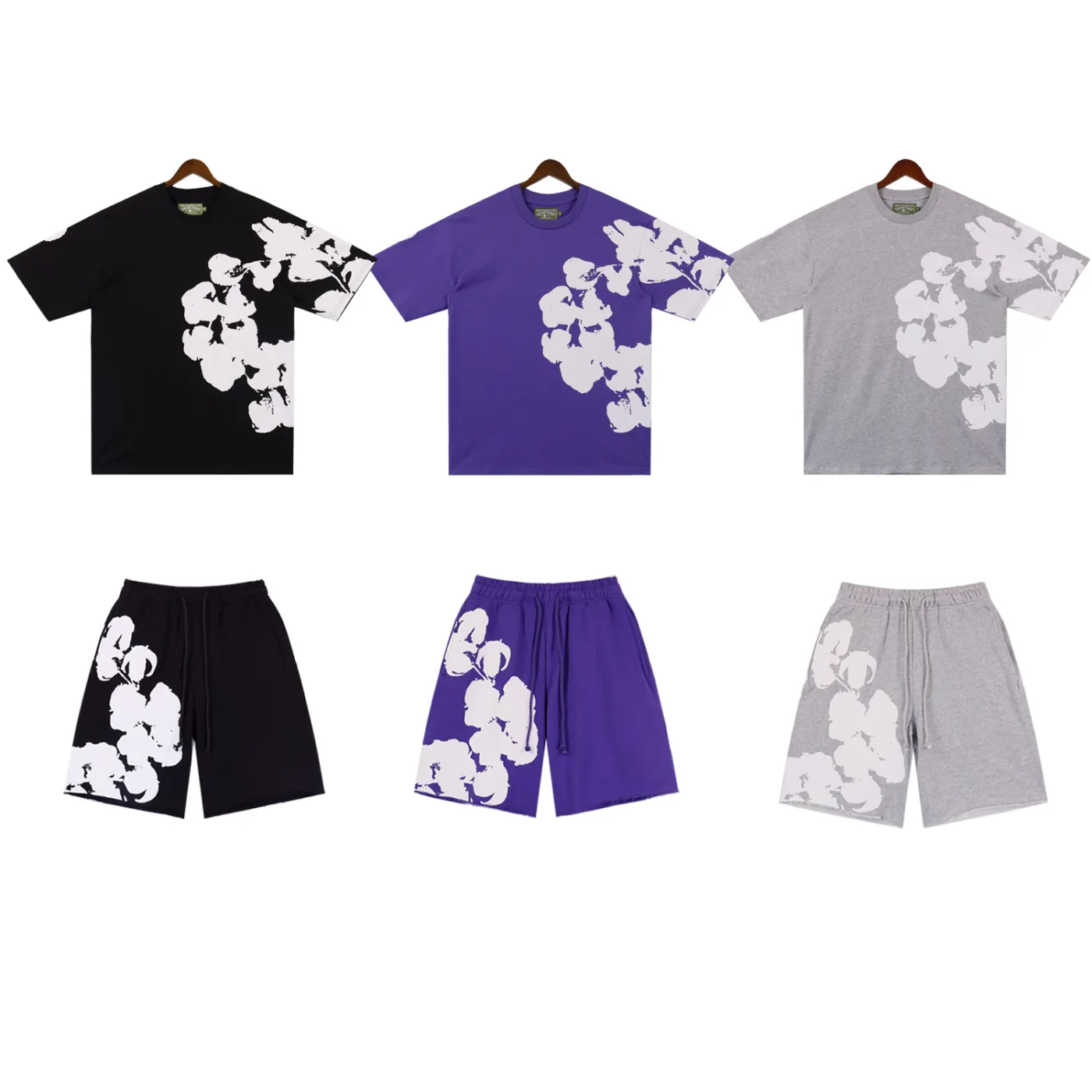 Denim Tears Big Cotton Wreath Short Summer Set