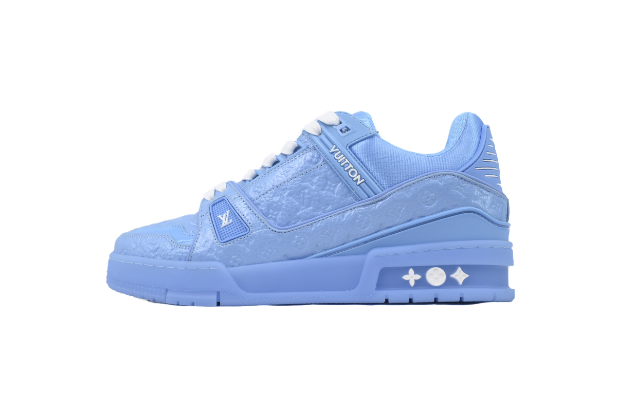 Louis Vuitton Blue Lychee Patent Leather