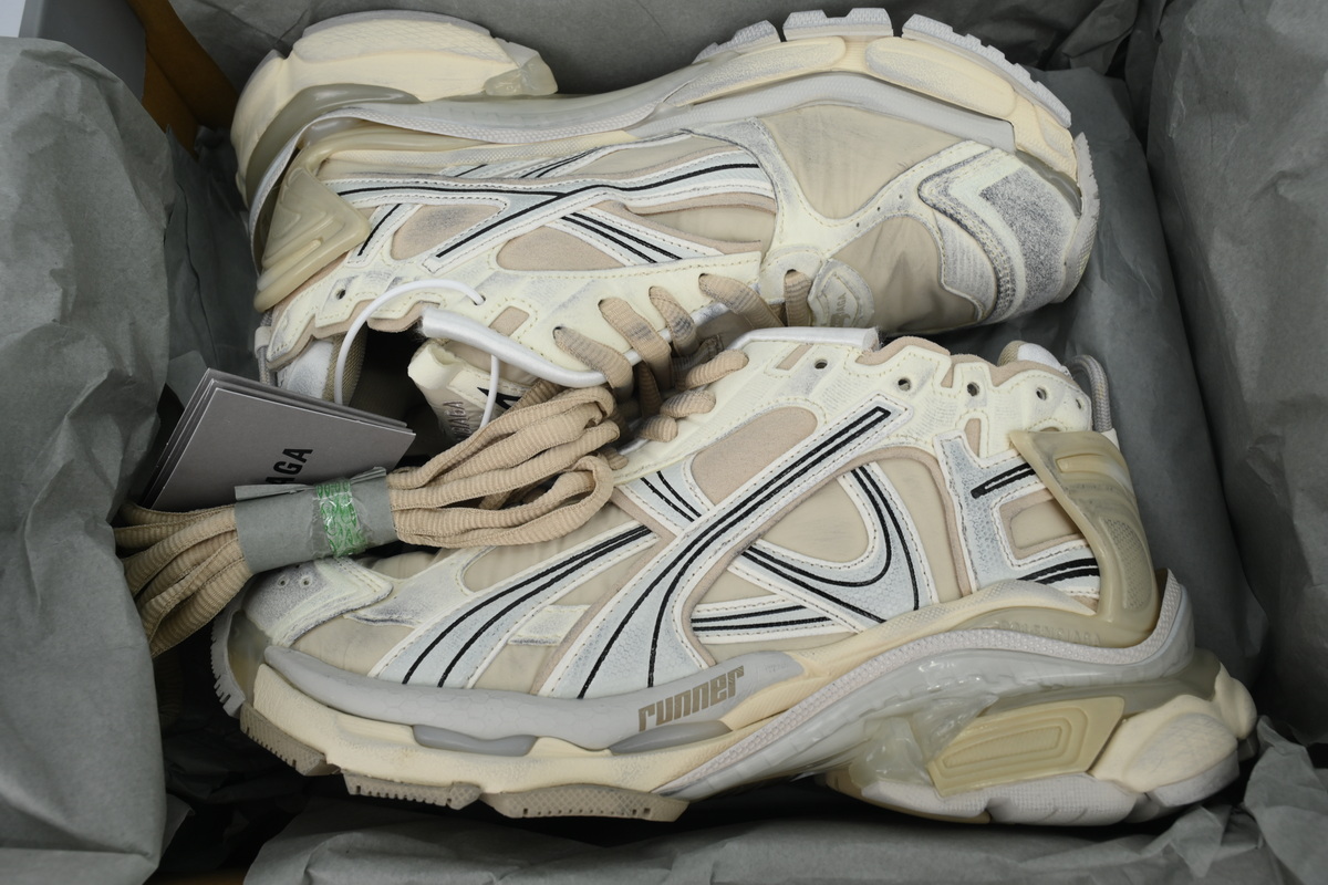 Balenciaga Runner Sneaker White Brown 772767 W3RNY 1205