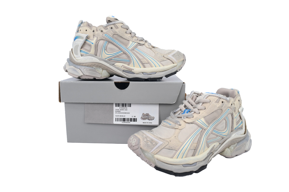 Balenciaga Runner Sneaker Brown Blue 772767 W3RNY 2240