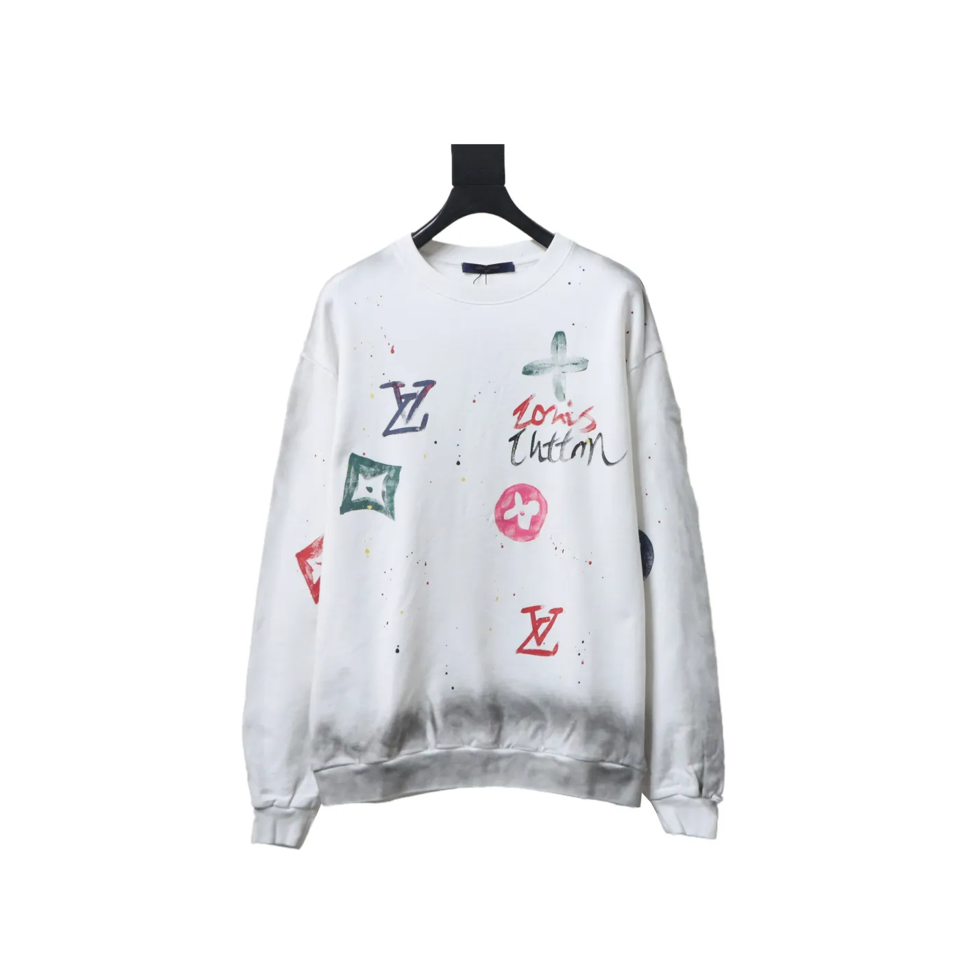 Louis Vuitton Graffiti Crew Neck Sweatshirt White