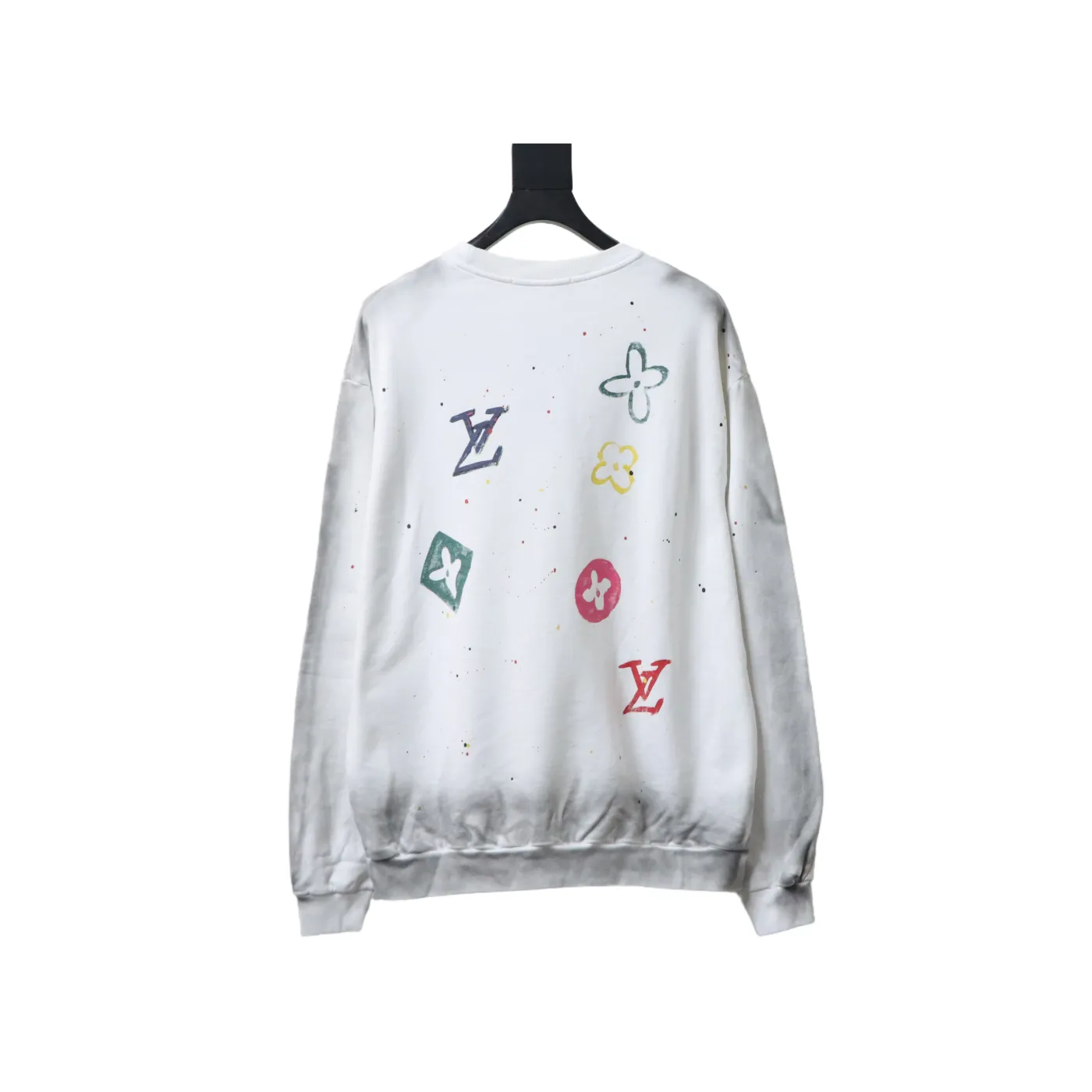 Louis Vuitton Graffiti Crew Neck Sweatshirt White