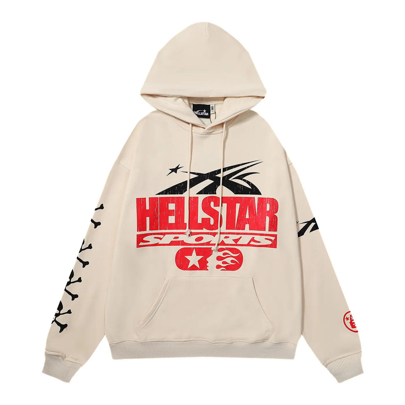 Hellstar If You Dont Like Us Beat Us Hoodie & Sweatpants Set Apricot