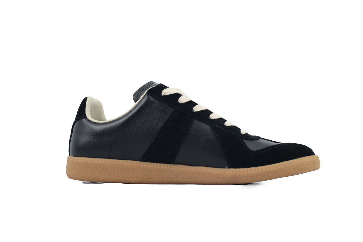 Maison Margiela Replica Black Sneakers Brown Sole