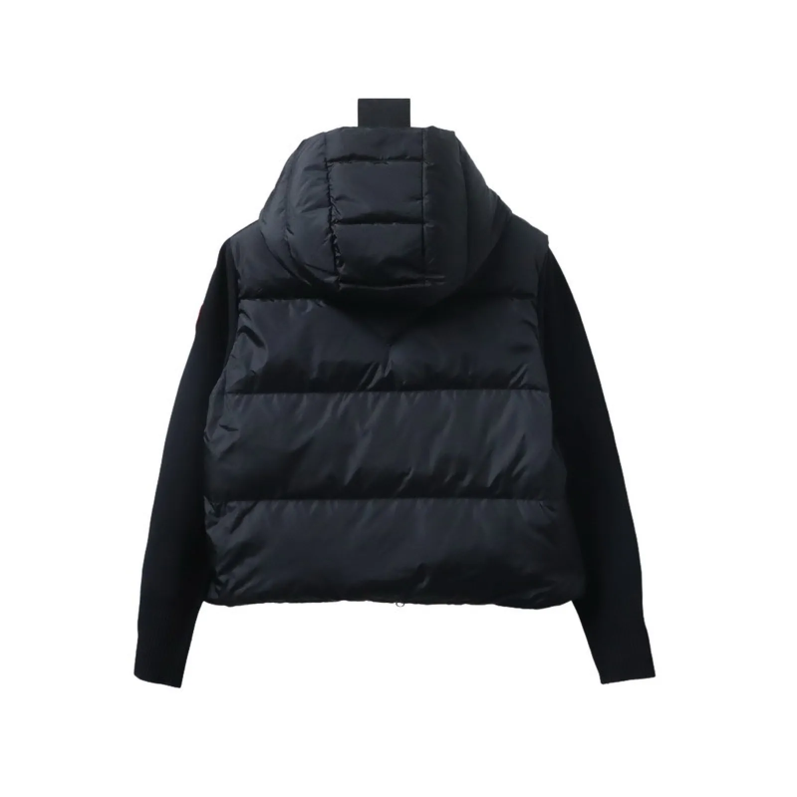 Canada goose Plaid Hooded Knit Jacket Black