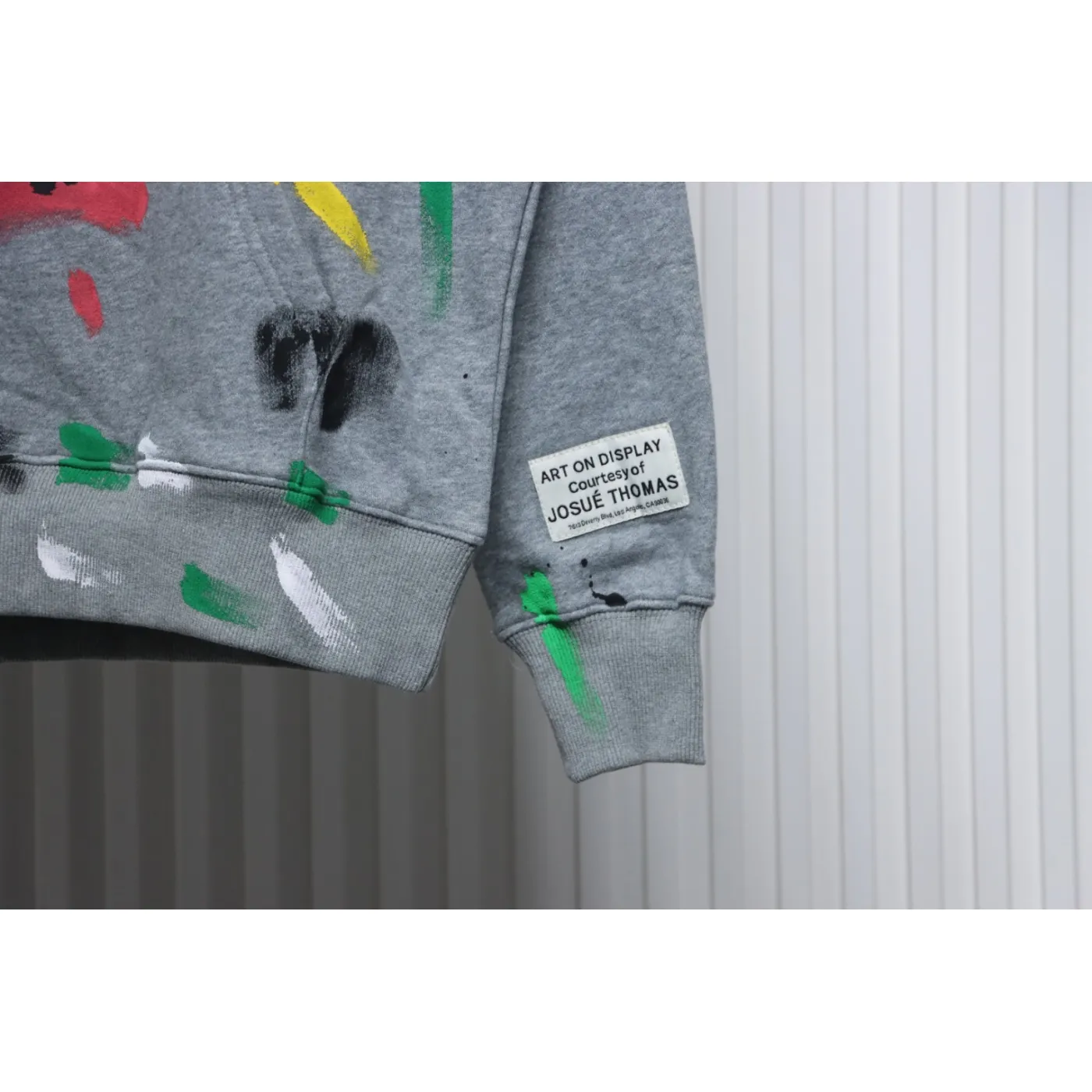 Gallery Dept. Splatter Letter Hoodie Gray