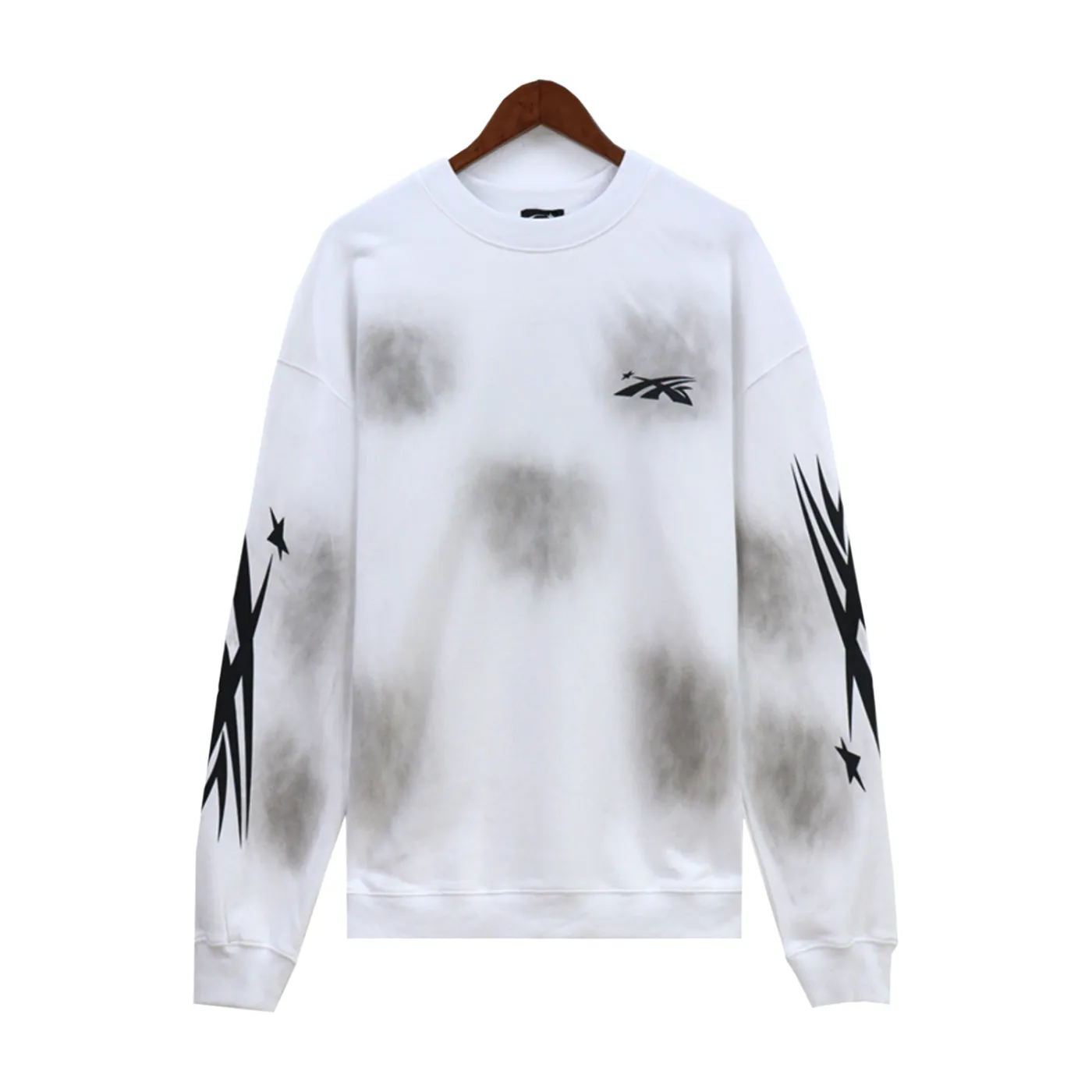 Hellstar Terry Fabric Crewneck Hoodie Yellow/White