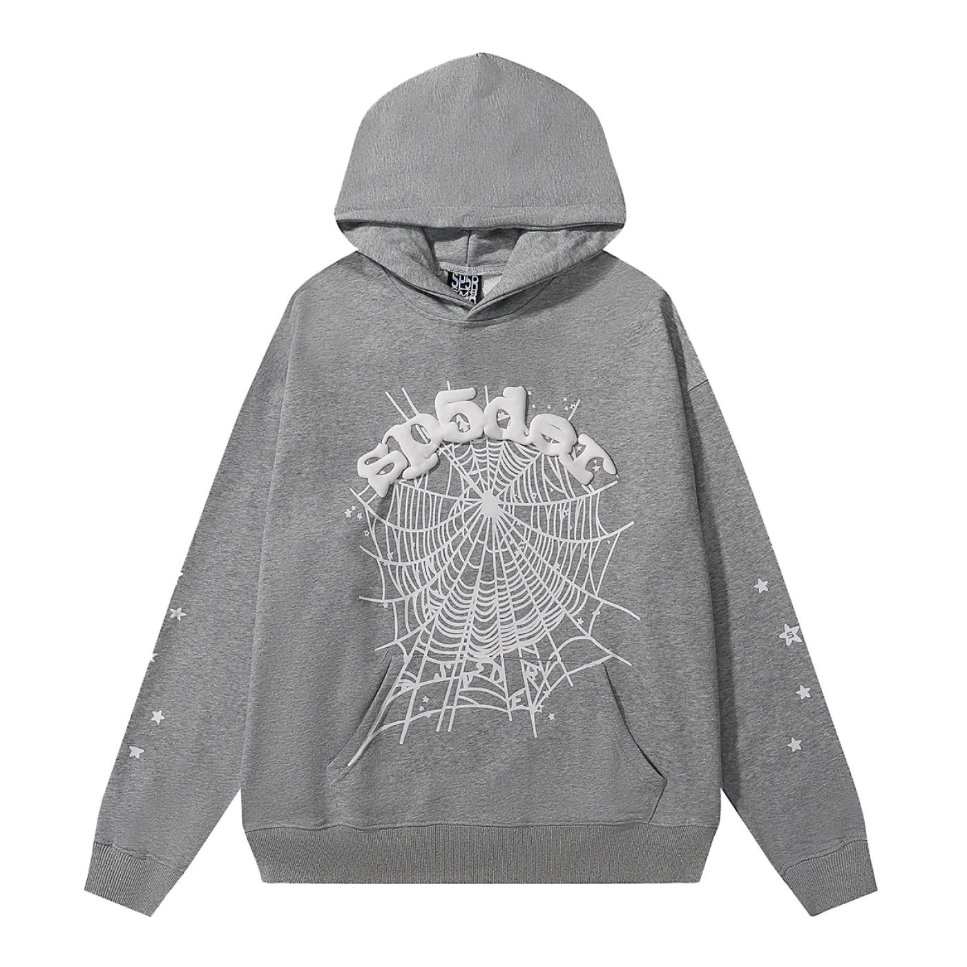 Sp5der OG Web Hoodie & Sweatpant Set Grey