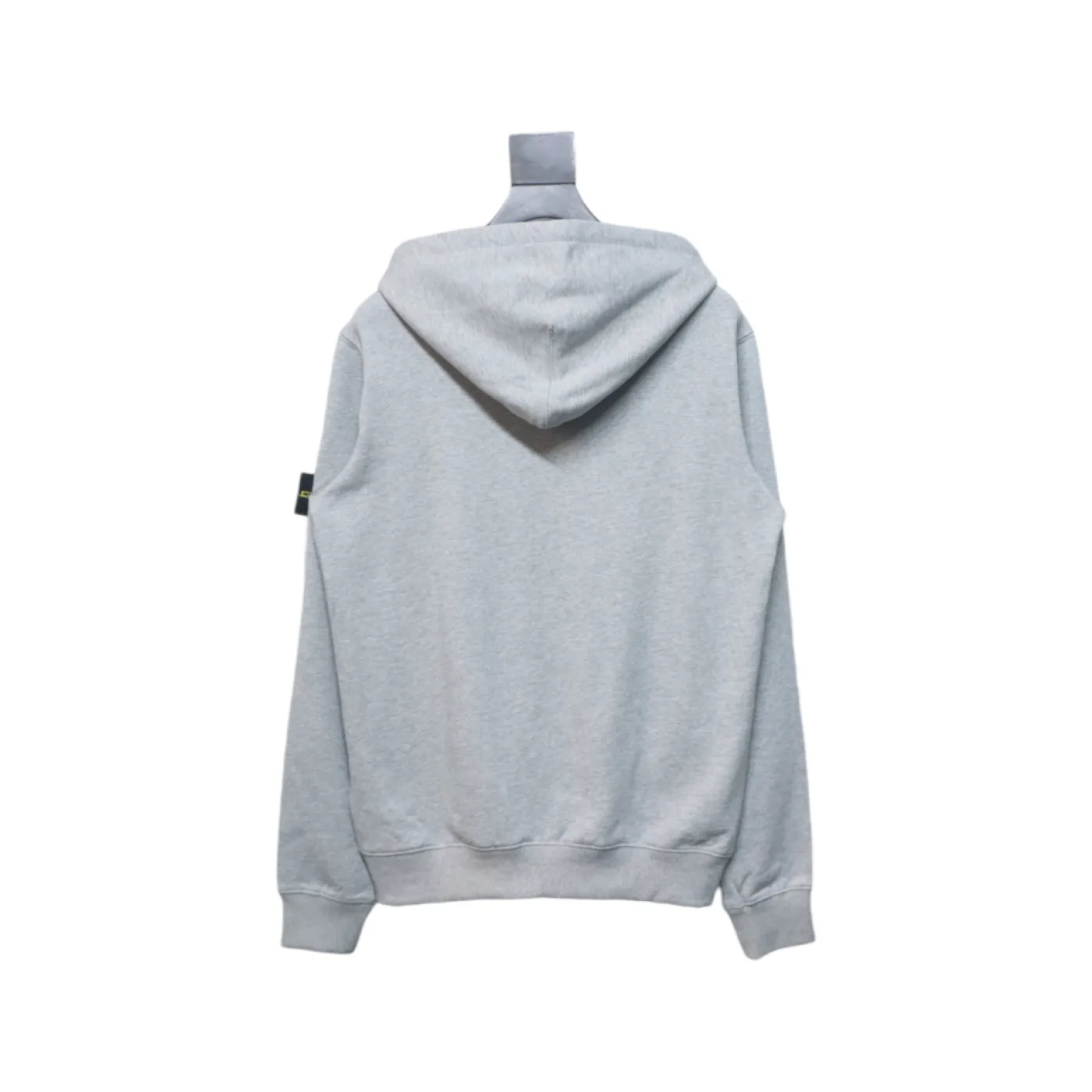 Stone Island Classic Logo Sleeve Patch Zipper Hoodie Gray
