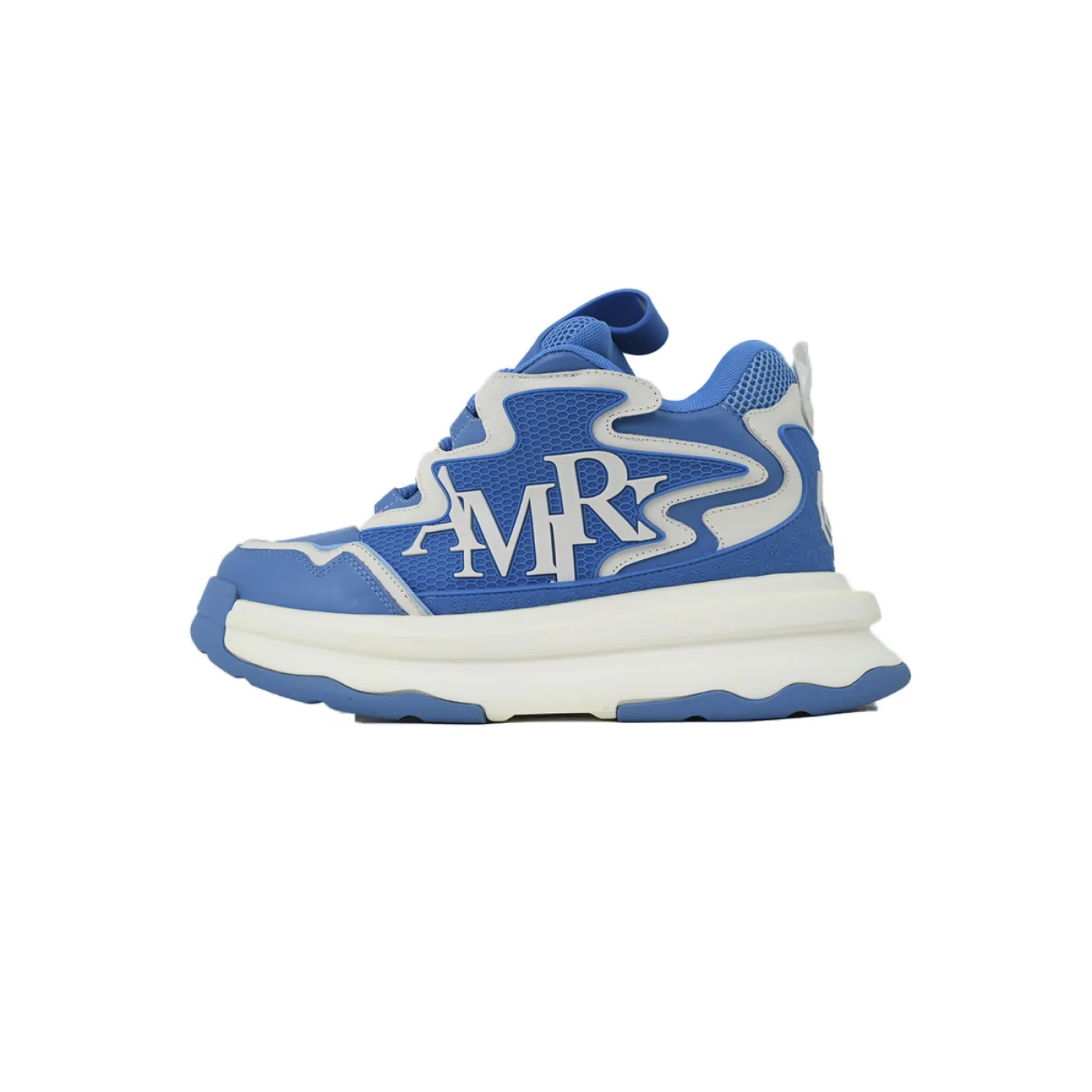 Amiri Platform Elevated Lace-Up Sneakers Blue