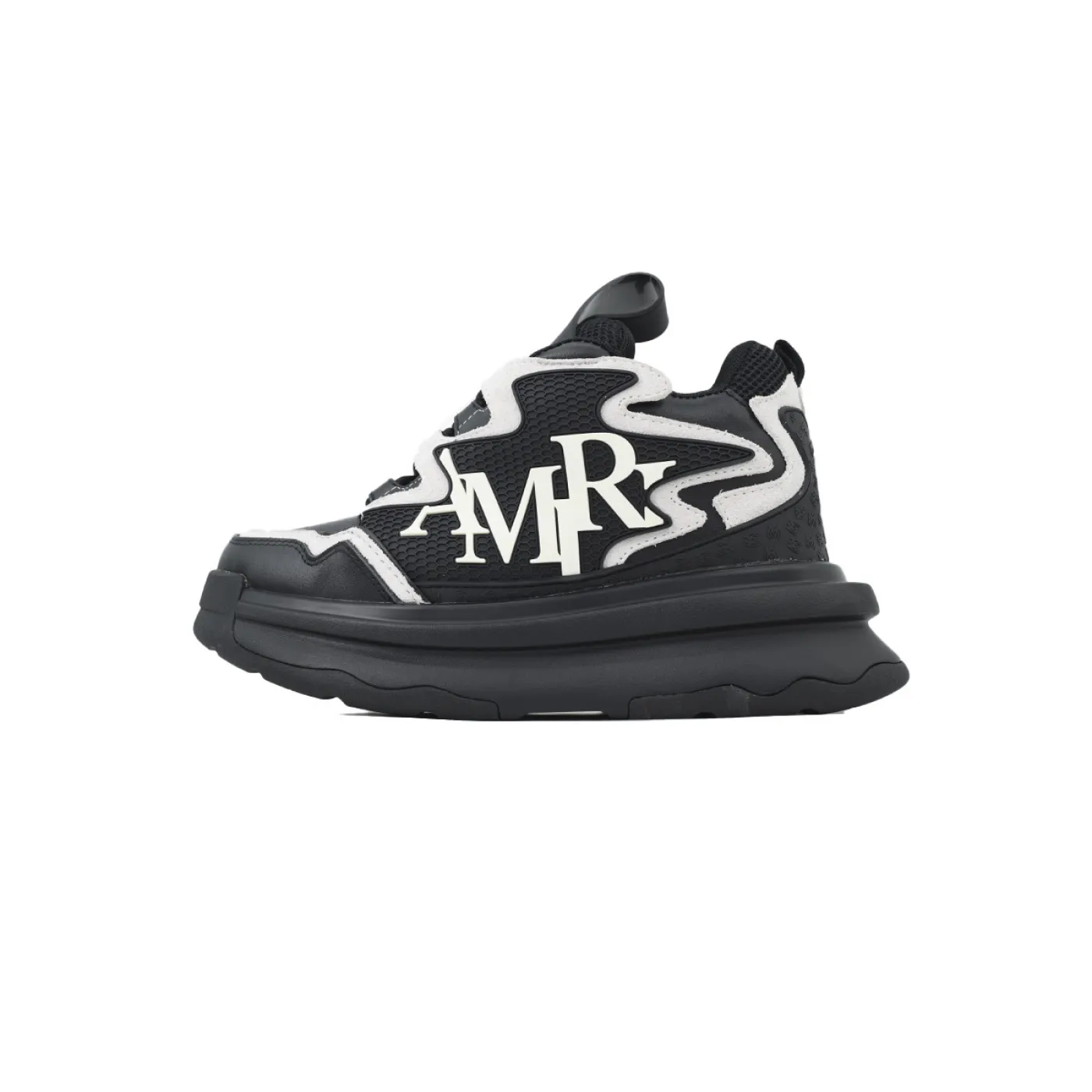 Amiri Platform Elevated Lace-Up Sneakers Black