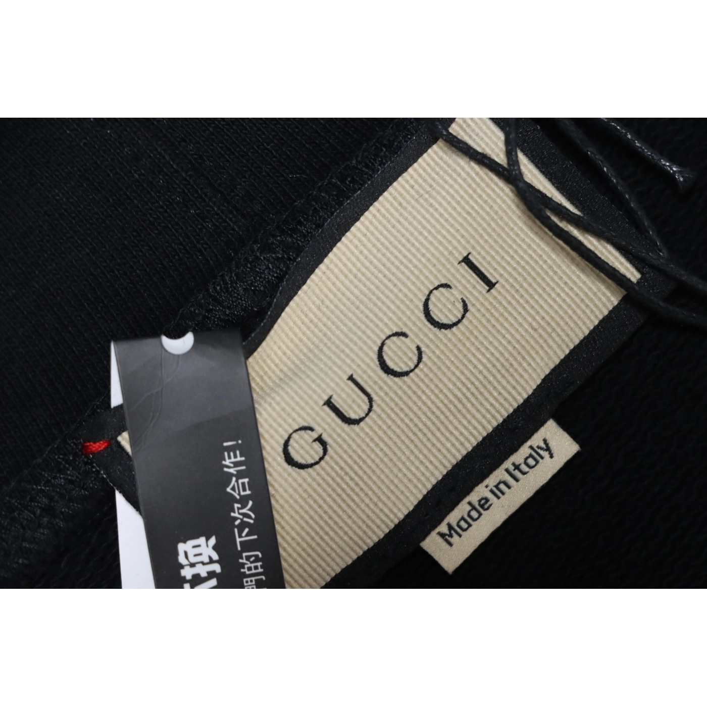 Gucci Cotton Blade Print Hoodie Black