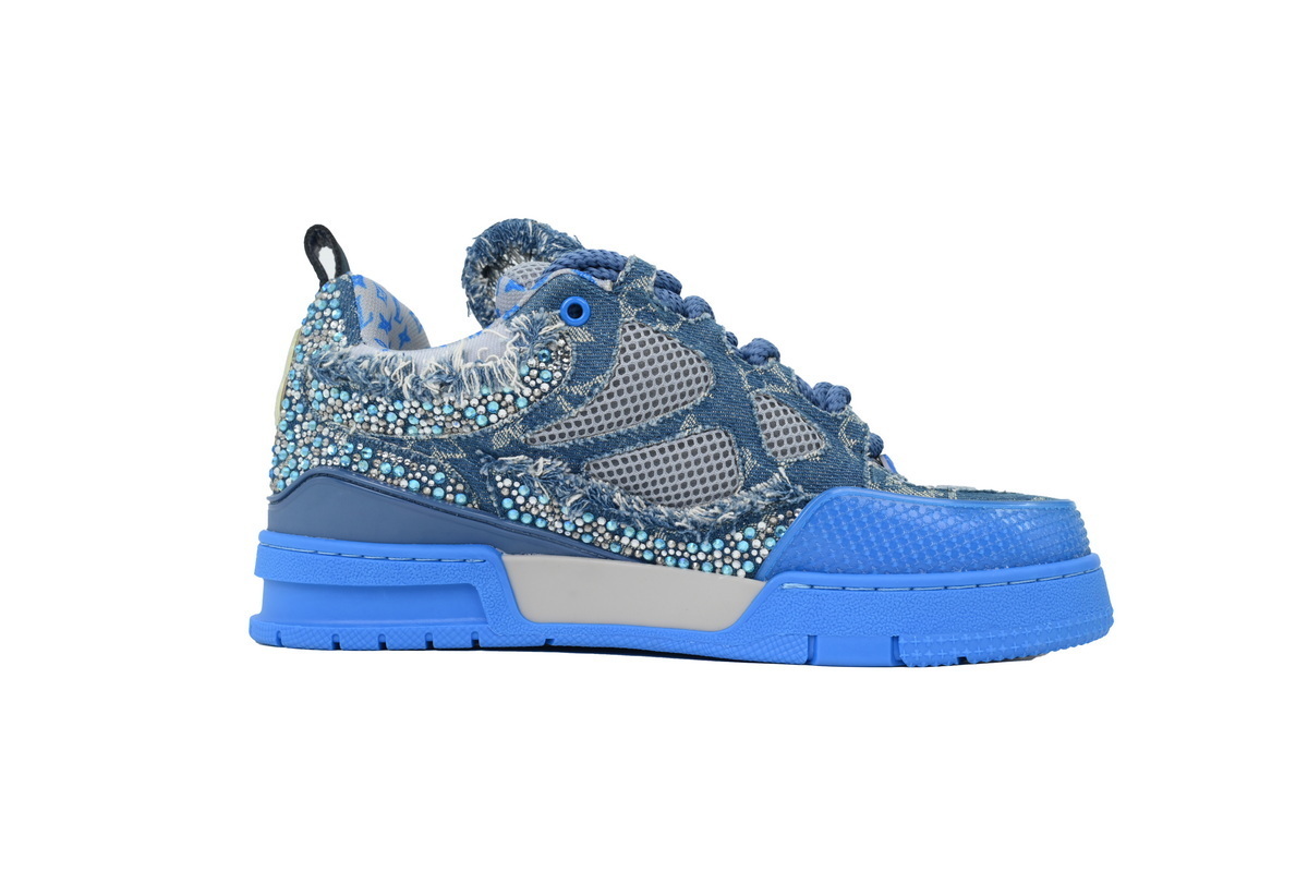 Swarovski x Louis Vuitton Skate Sneaker Blue Monogram