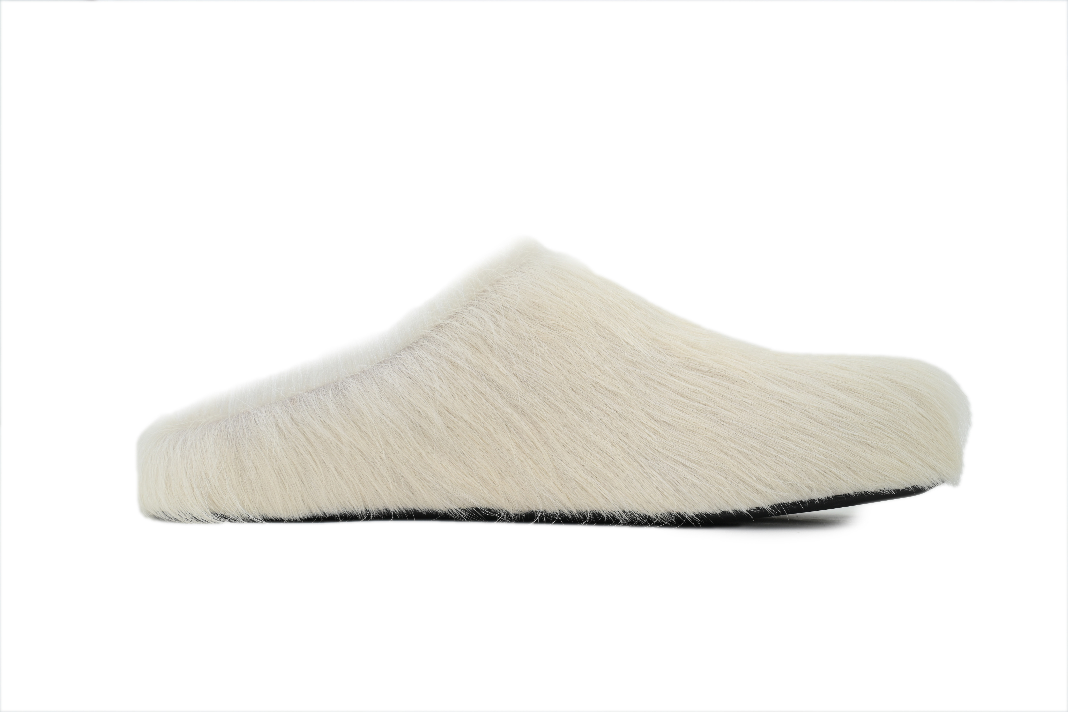 Marni Loafers Long-hair Calfskin Fussbett White Slippers