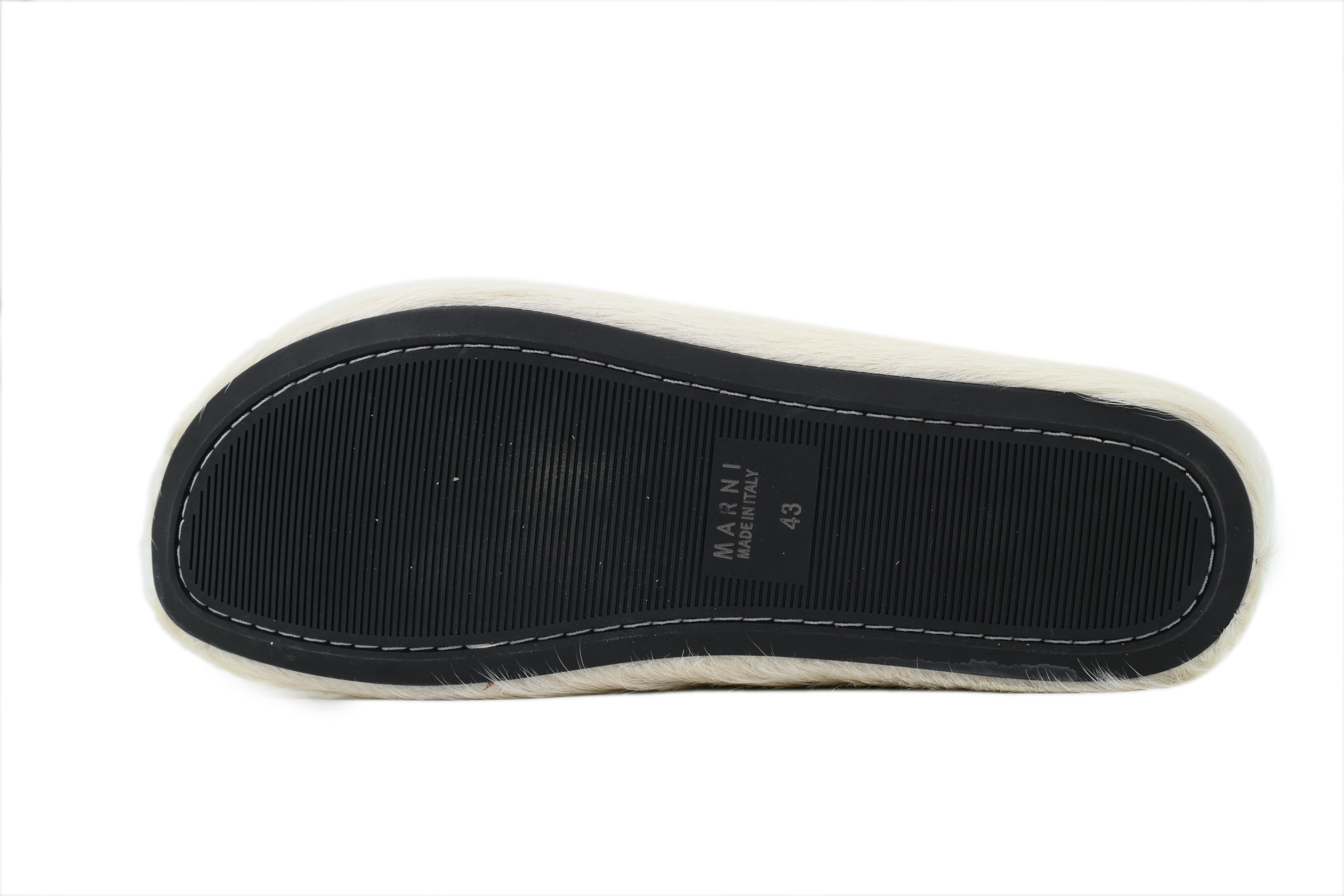 Marni Loafers Long-hair Calfskin Fussbett White Slippers
