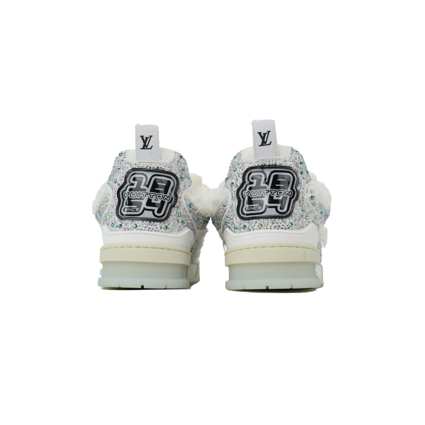 Louis Vuitton LV Skate Sneaker Silver White Diamond
