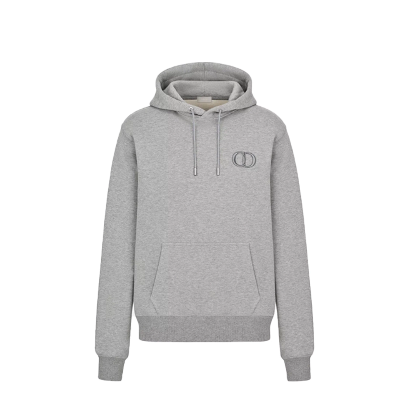 Dior CD Icon Hooded Sweatshirt Gray Cotton Fleece